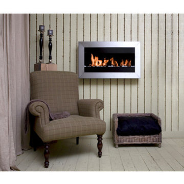 Square Small 2 Wall Mounted Ethanol Fireplace
