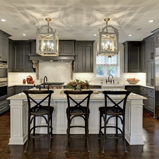 75 Beautiful Transitional Kitchen With Solid Surface Countertops
