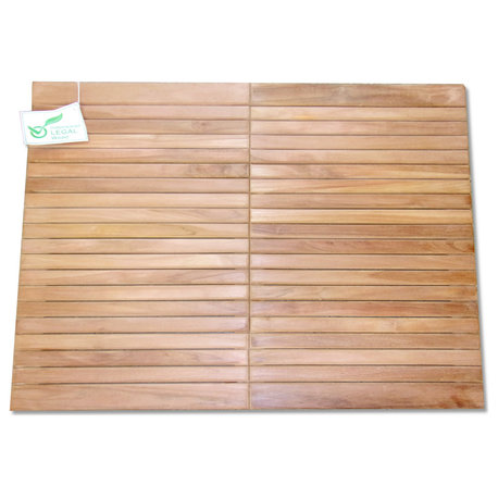 Indoor/Outdoor Teak Shower Mat...36" x 26" X 1.5"  12 lbs..By Windsor Teak