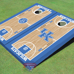 Unversity Of Kentucky UK / Rupp Alternating Basketball Court Themed Cornhole Boa - Outdoor And Lawn Games