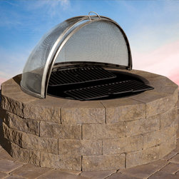 Pre-Packaged ledgestone round barbeque & fire pit Kit - Siding And Stone Veneer