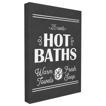 Hot Baths, Warm Towels, Fresh Soap, 16"x20", Stretched Canvas Wall Art