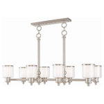 Livex Lighting - Middlebush 8-Light Linear Chandelier, Brushed Nickel - A magnificent home lighting choice, the Middlebush collection eight light linear chandelier effortlessly blends traditional style with clean, modern-day materials.