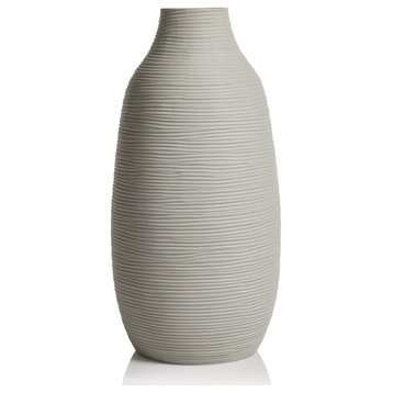 Weston White Porcelain Vase, 13.5"