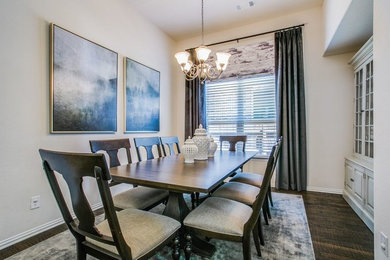 Inspiration for a transitional dining room remodel in Dallas