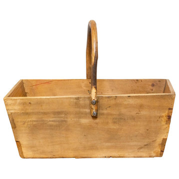 Antique English Wood Carrying Basket