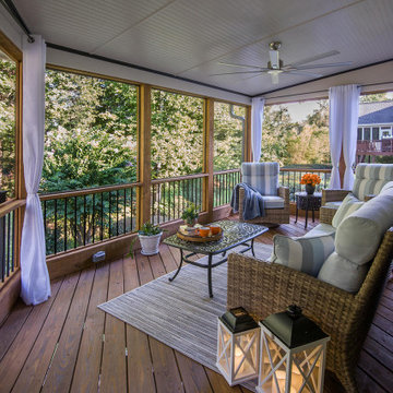 Ground level screened porch