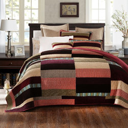 DaDa Bedding Classical Desert Sands Reversible Real Patchwork Quilted Bedspread - Quilts And Quilt Sets