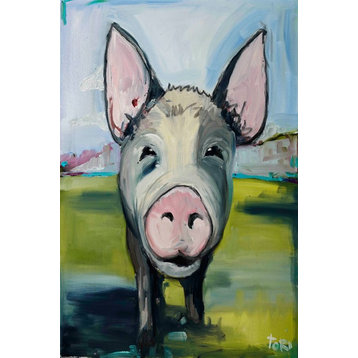 "Hog Heaven" Painting Print on Canvas by Tori Campisi