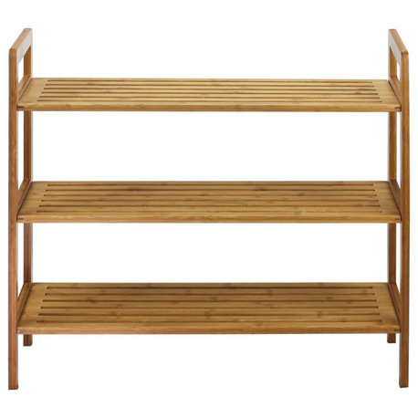Oceanstar 3-Tier Bamboo Shoe Rack, Natural
