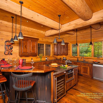 Ontario Waterfront Handcrafted Log Home