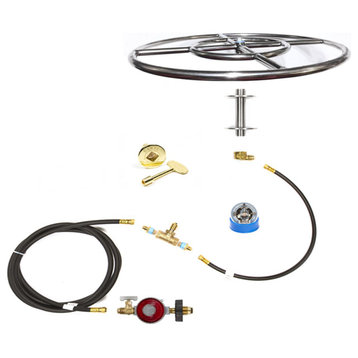 12" Double Ring and Complete Deluxe Propane Fire Pit Kit