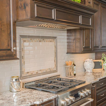 Full Height Tile Backsplash w/ Mosaic - The Overlook - Cascade Craftsman on Prun