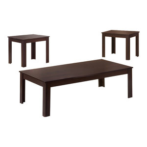 Table Set 3 Piece Set Black Transitional Coffee Table Sets