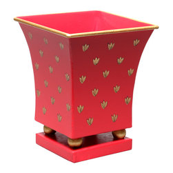 Red Tulip Square Cachepots - Area Rugs