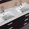 48" Belvedere Bath Espresso Floating Double Sink Vanity Set