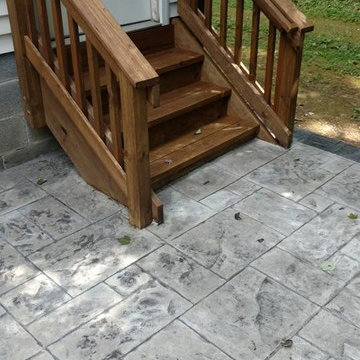 John- Wood deck and stamped concrete patio and more