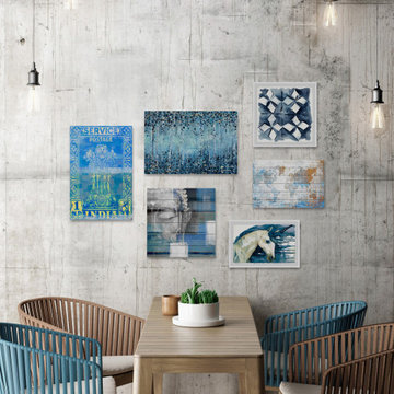 Cobalt Fantasy Hexaptych