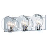 Maxim Lighting - Looking Glass 3-Light 18.25" Wide Polished Chrome Wall Sconce - Bulb(s) Included: No
