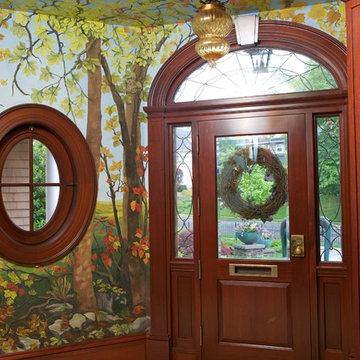 New Jersey Residence Mahogany Foyer Millwork