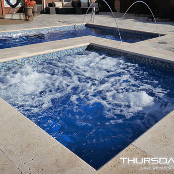 Fiberglass Pool 16' x 41' with 9' x 9' Spa