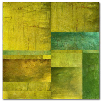 Michelle Calkins 'Essence of Green' Canvas Art, 14x14