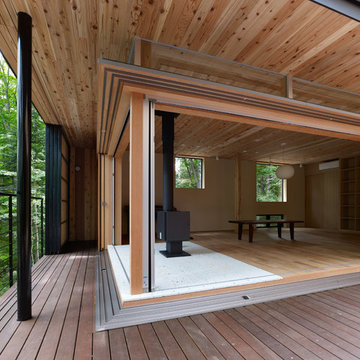 軽井沢の別荘　～林に開いた別荘～