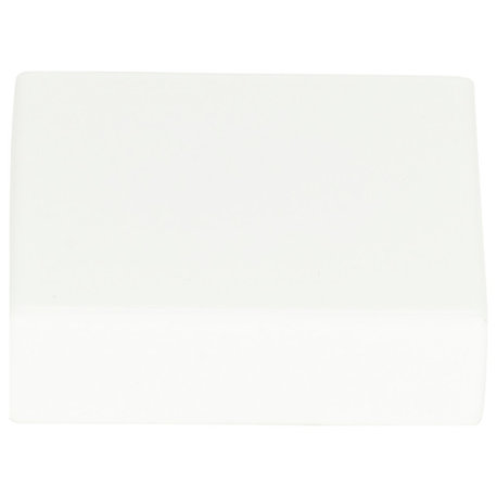 Atlas Homewares A833 Thin Square 1-1/4 Inch Designer Cabinet Knob - High White