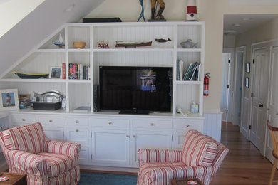 Living room photo in Boston