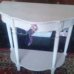 SOLD-two tier demi lune console table in Pavilion Gray...&pound;75.00 - Products
