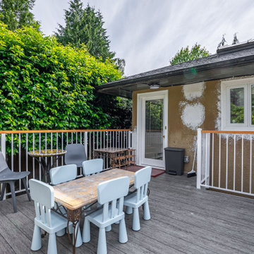 Extended Vinyl Deck with Aluminum Railing – Kerrisdale Vancouver Backyard Renova