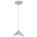 Besa Lighting - Besa Lighting 1XT-191352-SN Hoppi - One Light Cord Pendant with Flat Canopy - The Hoppi features a wide cone-shaped glass, thatHoppi One Light Cord Bronze Marble Glass *UL Approved: YES Energy Star Qualified: n/a ADA Certified: n/a  *Number of Lights: Lamp: 1-*Wattage:50w GY6.35 Bi-pin bulb(s) *Bulb Included:Yes *Bulb Type:GY6.35 Bi-pin *Finish Type:Bronze