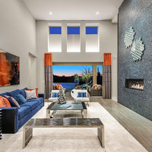 Living Room Blue Velvet