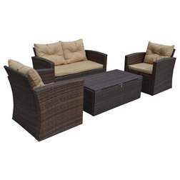Tropical Outdoor Lounge Sets by Baxton Studio