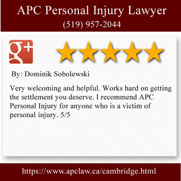 Personal Injury Lawyer Cambridge - APC Personal Injury Lawyer (519) 957-2044