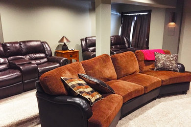 Inspiration for a home theater remodel in Denver