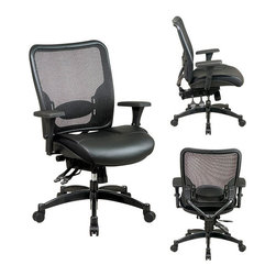 Professional Black  Leather Seat Ergonomic Office Chair - Office Chairs