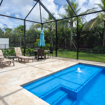 Custom Pool with Fountain Feature in Boynton Beach