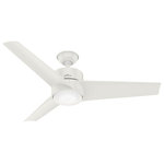 Hunter Fan Company - Hunter 54" Havoc Fresh White Ceiling Fan, LED Light Kit and Wall Control - The Havoc ceiling fan is the epitome of durability. Its modern style is brought out by the hard lines in the design and the die-cast aluminum in the build. The three U.S. Patent Pending Performance Blades encompass the motor - protecting the internal components and providing a unified aesthetic. As part of our WeatherMax collection, the Havoc is wet rated and corrosion and salt-air resistant which makes it great for any outdoor space. Our SureSpeed Guarantee cools at an optimal speed while the modern design adds that 'WOW' factor to your outdoor spaces. Shop the Havoc and experience quality performance no matter what weather comes your way.