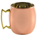 10 Strawberry Street - Copper Mugs Classic, Set of 2 - Copper Mugs : No longer reserved for Moscow Mules, these Copper Mugs adorned with angular handles add a truly cool twist to cocktail presentation.