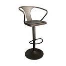 Adjustable Hydraulic Gunmetal Stool