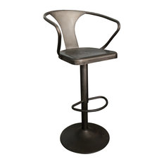 32 Inch Bar Stools Counter Houzz Raw Arlington Adjule Stool Gunmetal Bar Stools And Counter
