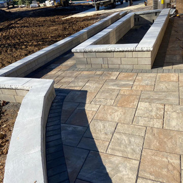 Elegant Front Entry Paver Walkway & Steps
