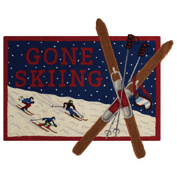 Gone Skiing Hook Rug