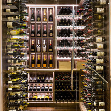 Combination Wine Cellars Featuring the Cable Wine System