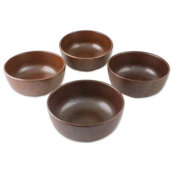 NOVICA Simple Meal And Ceramic Bowls  (Set Of 4)
