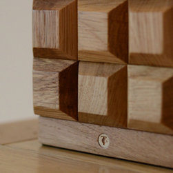 Oak Cube Table Lamp - Table Lamps