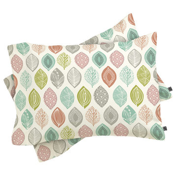 Deny Designs Wendy Kendall Leaf Pod Pillow Shams, Queen