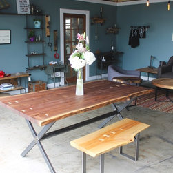 Live Edge Dining Table in Walnut - Dining Tables