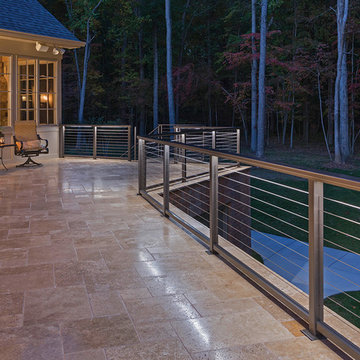LED rail lighting on luxurious deck